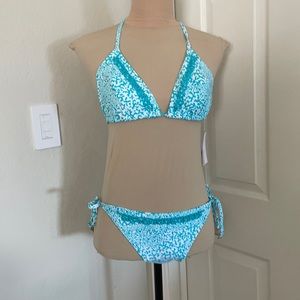 Turquoise Micheal Kors 2 piece bikini